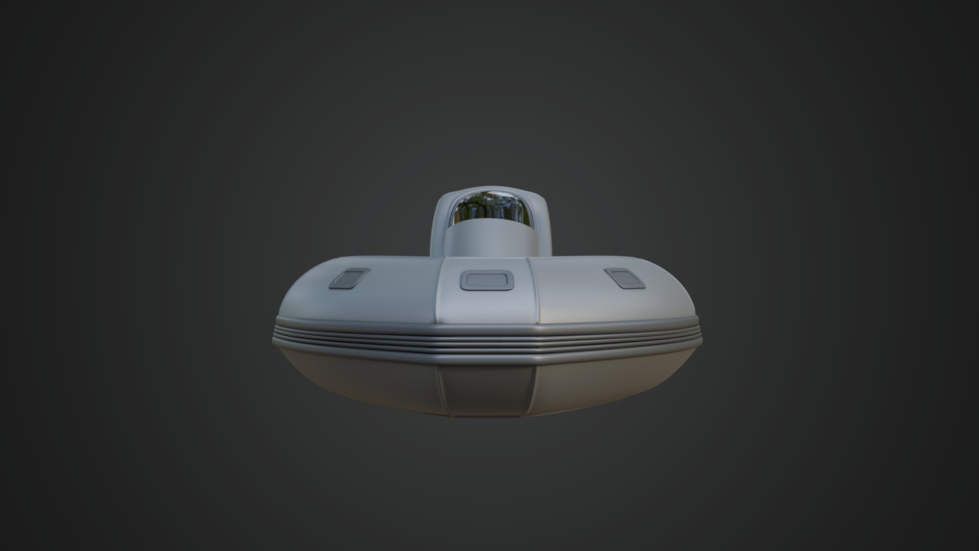 Civilian Inflatable Dinghy Silver Color 3D model_7