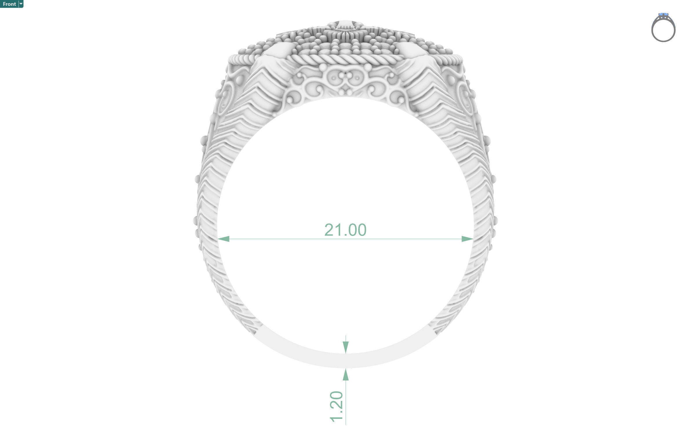 Eagle Ring 3D print model_4
