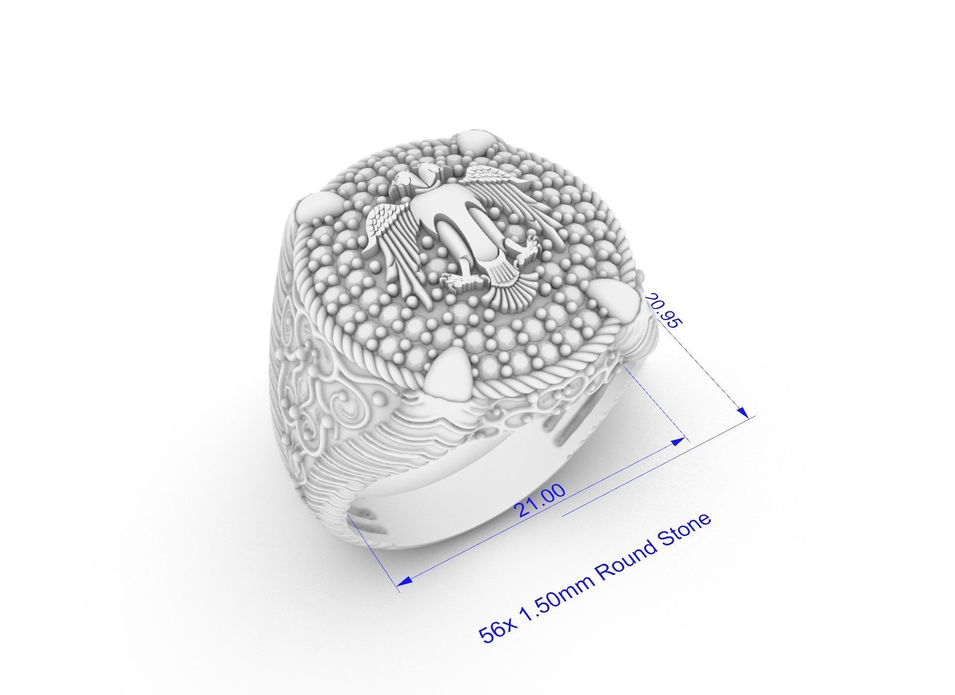 Eagle Ring 3D print model_1
