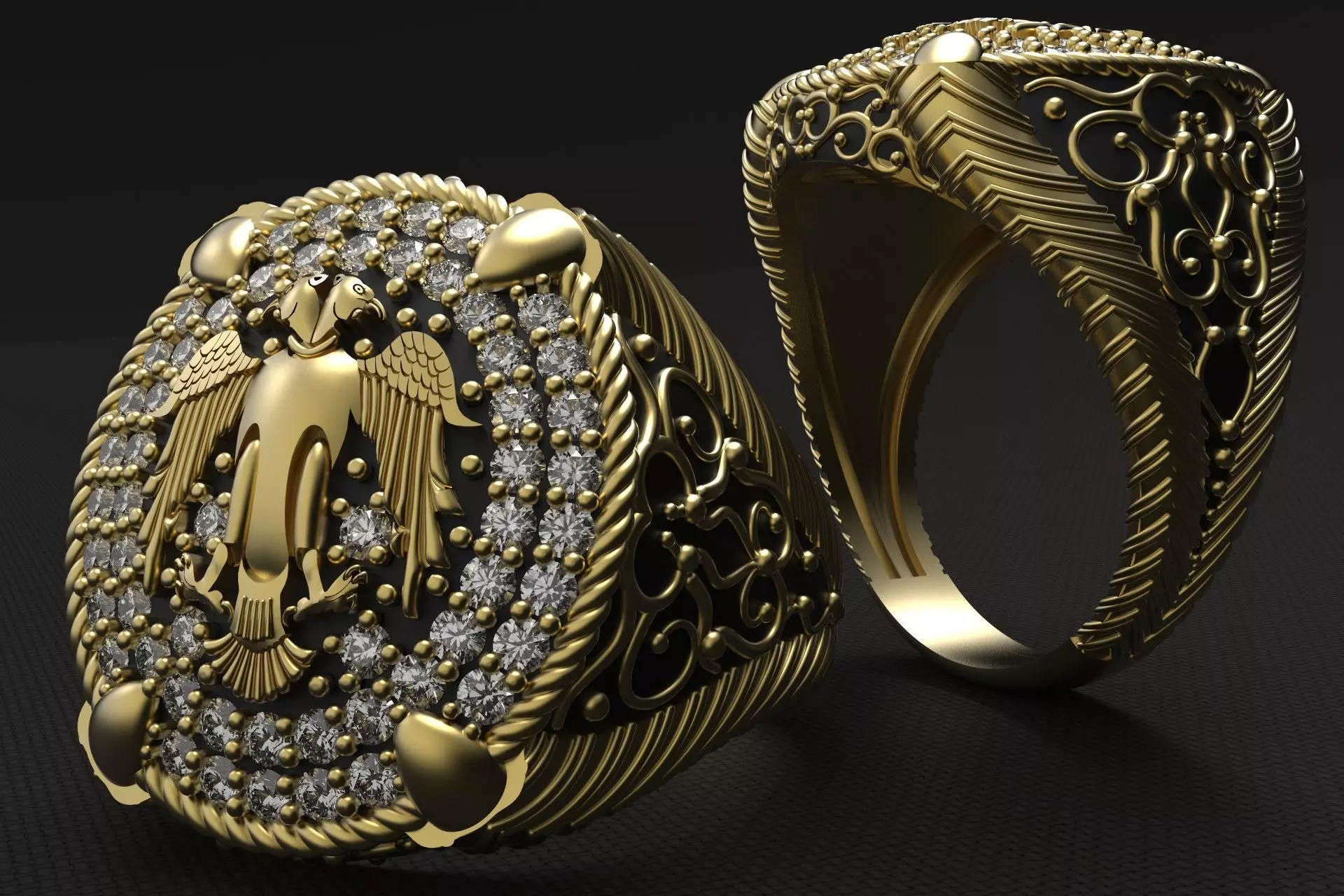 Eagle Ring 3D print model_0