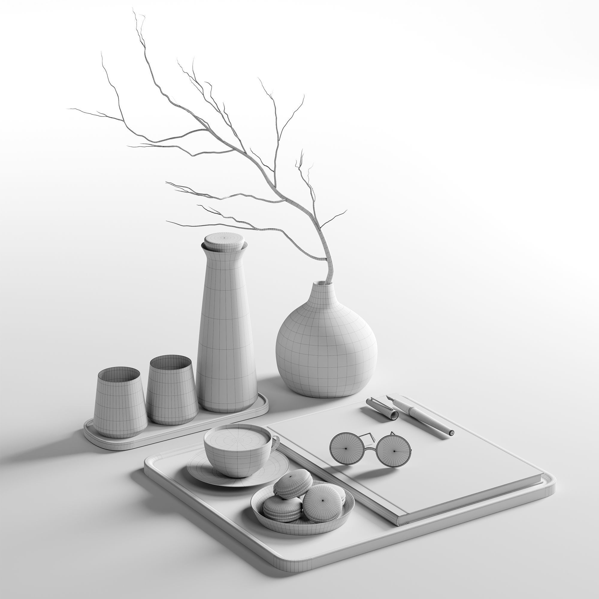 Decorative Set 12 3D model_6