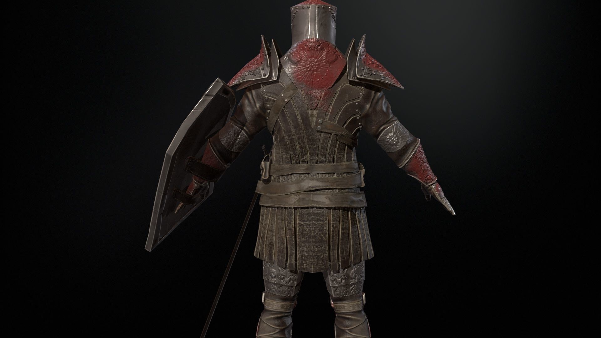 NPC Knight 8 Low-poly 3D model_11