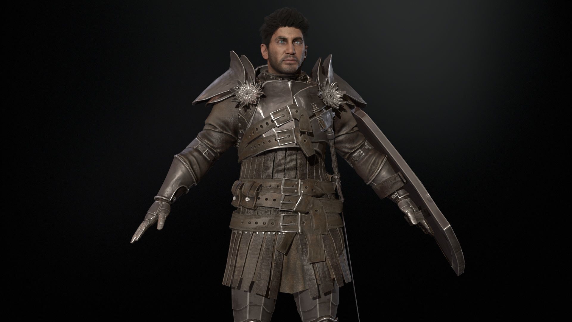 NPC Knight 8 Low-poly 3D model_6