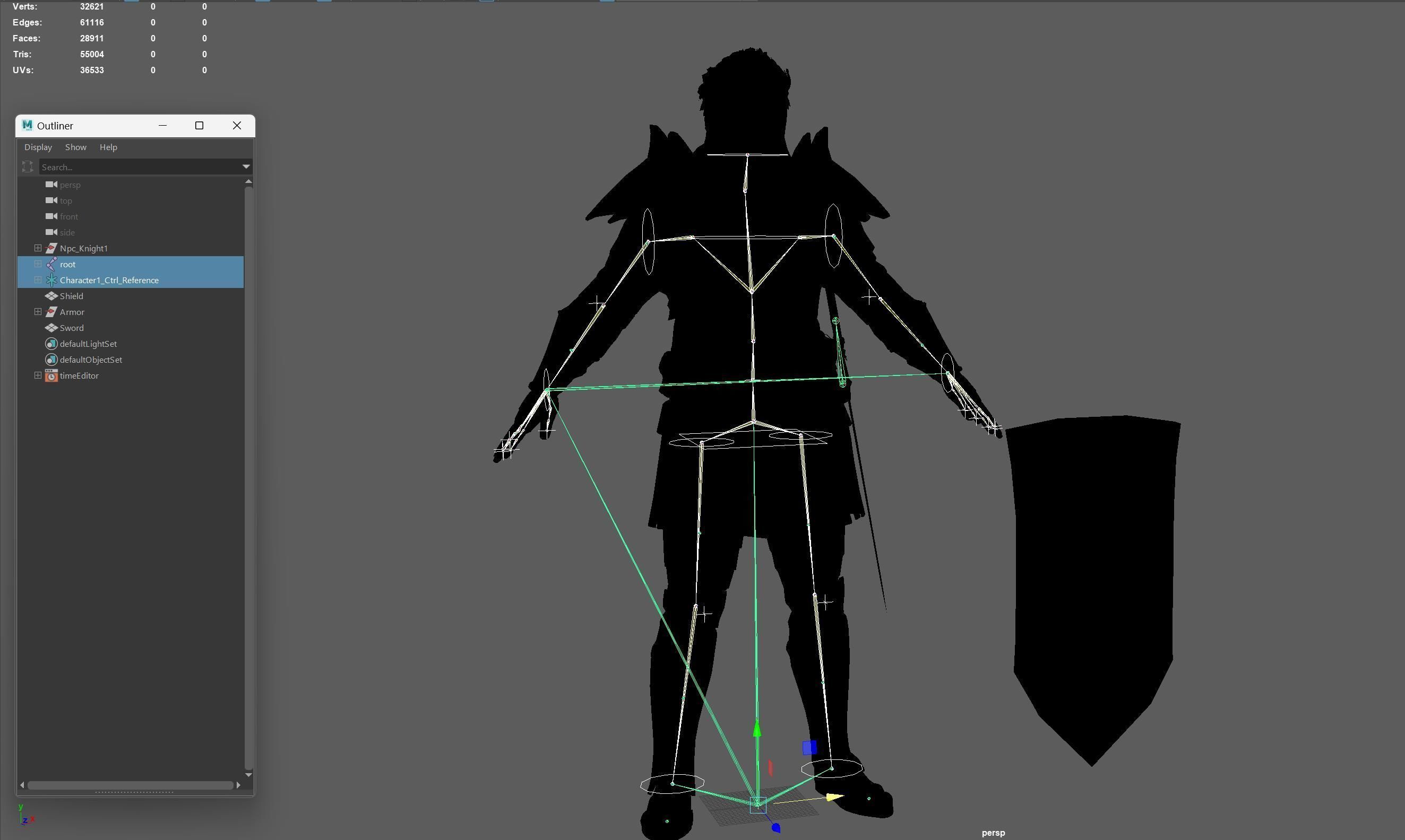 NPC Knight 8 Low-poly 3D model_32