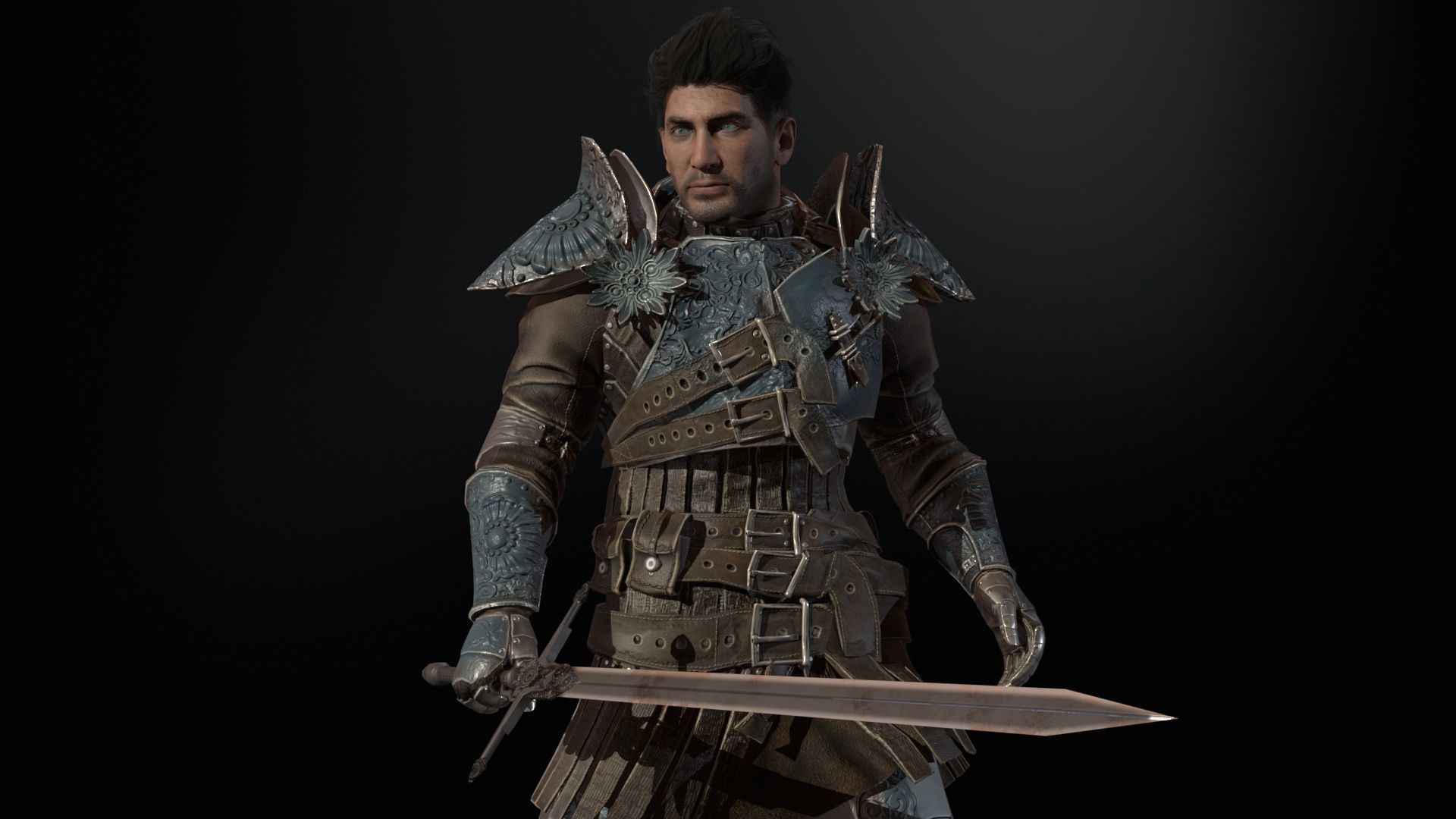 NPC Knight 8 Low-poly 3D model_28