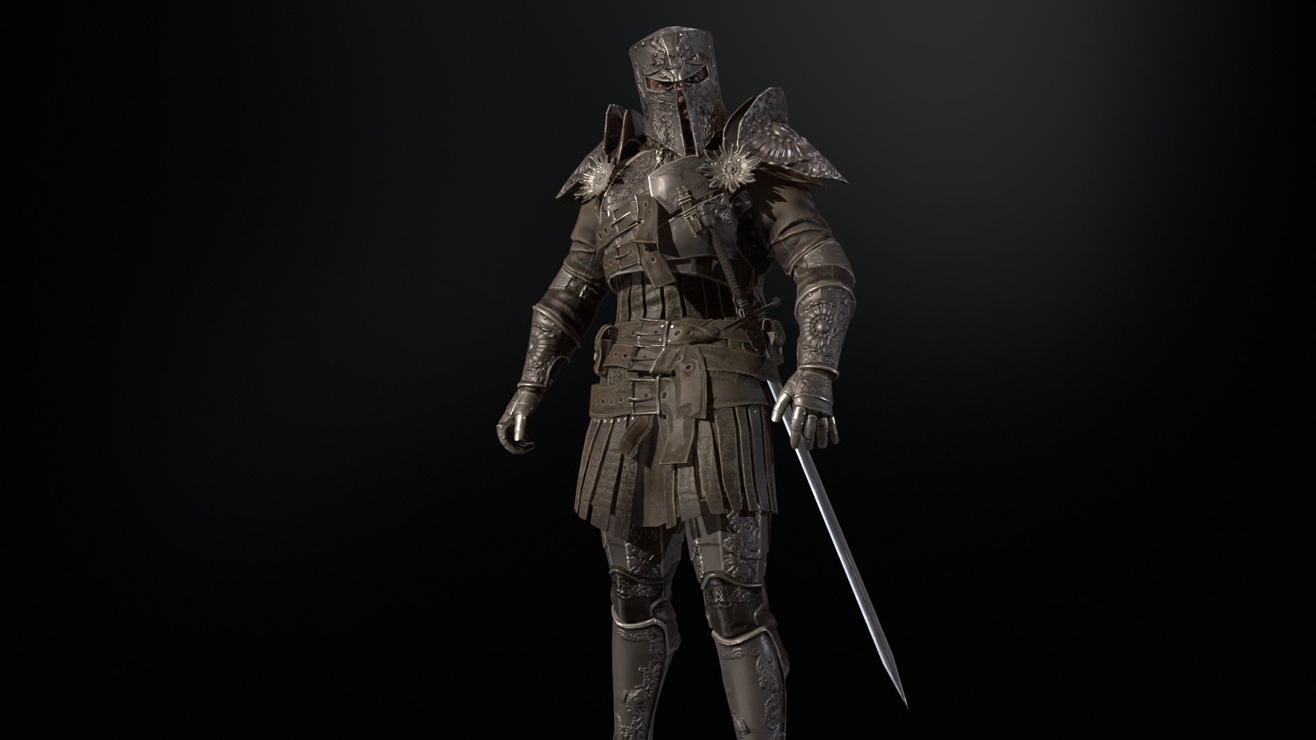 NPC Knight 8 Low-poly 3D model_21