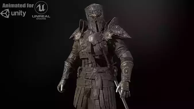 NPC Knight 8 Low-poly 3D model