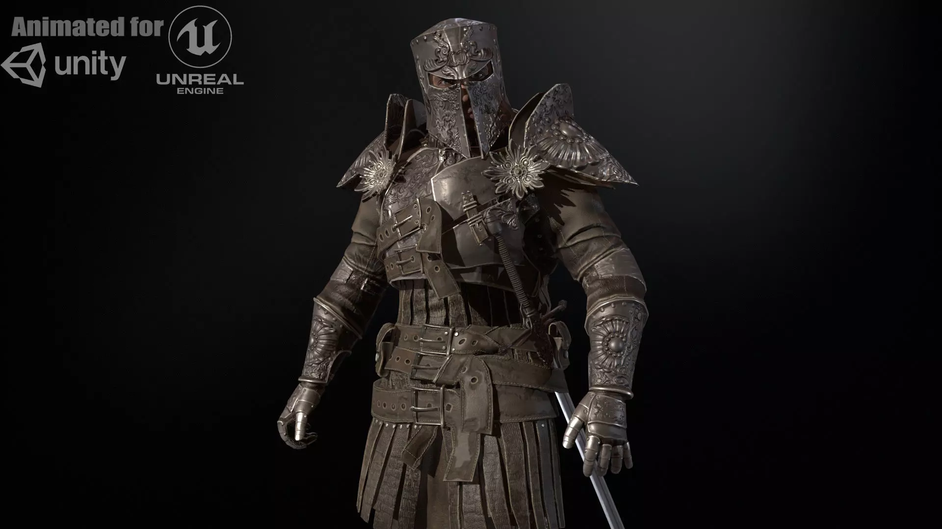 NPC Knight 8 Low-poly 3D model_0