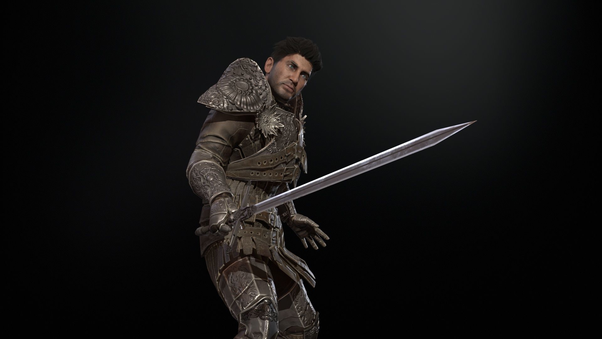 NPC Knight 8 Low-poly 3D model_30