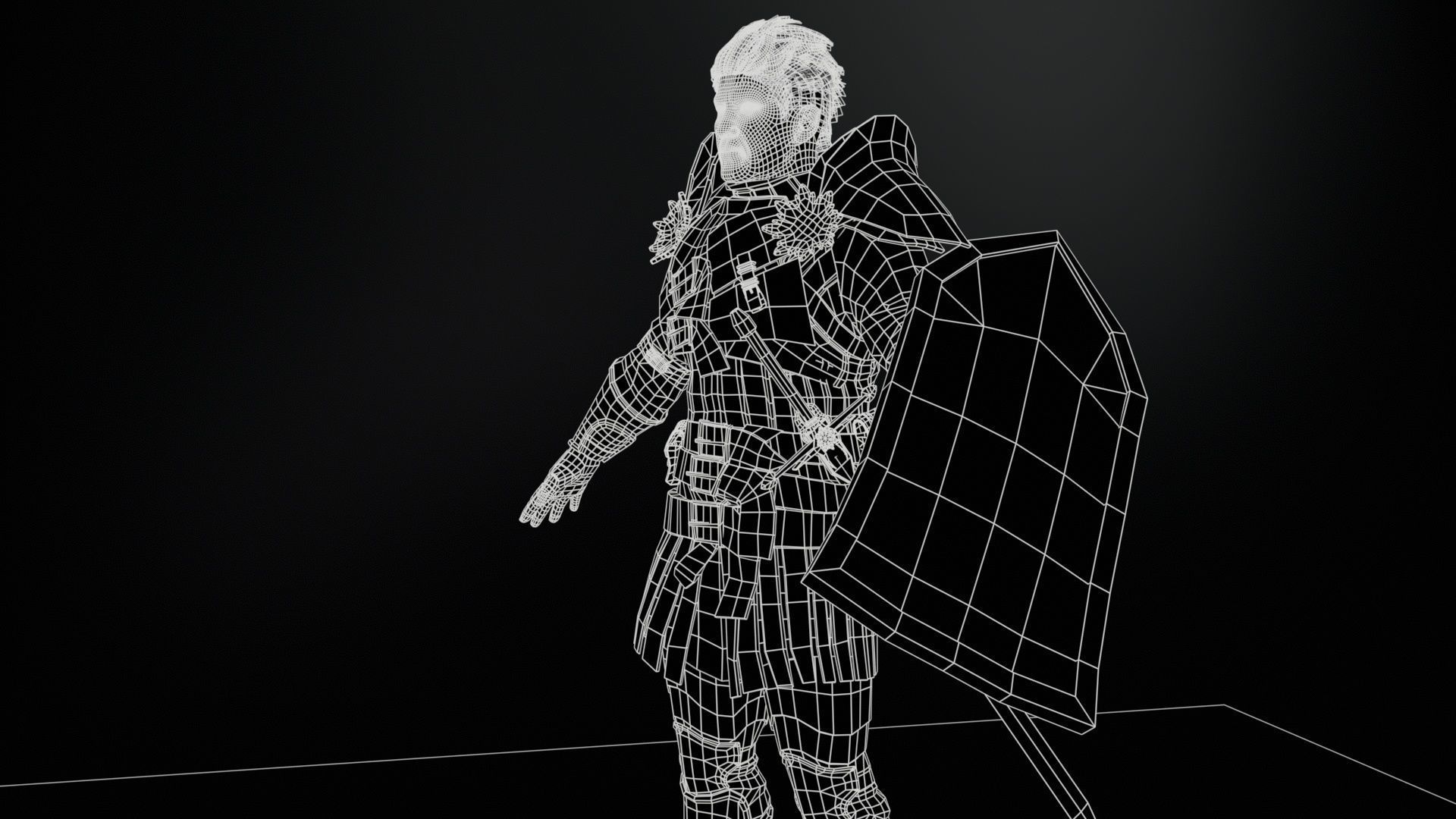 NPC Knight 8 Low-poly 3D model_14