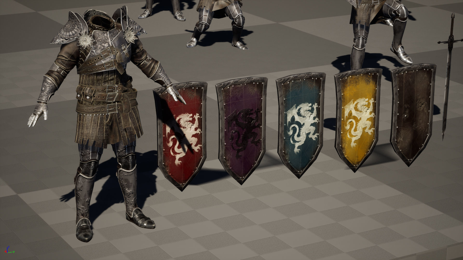 NPC Knight 8 Low-poly 3D model_34