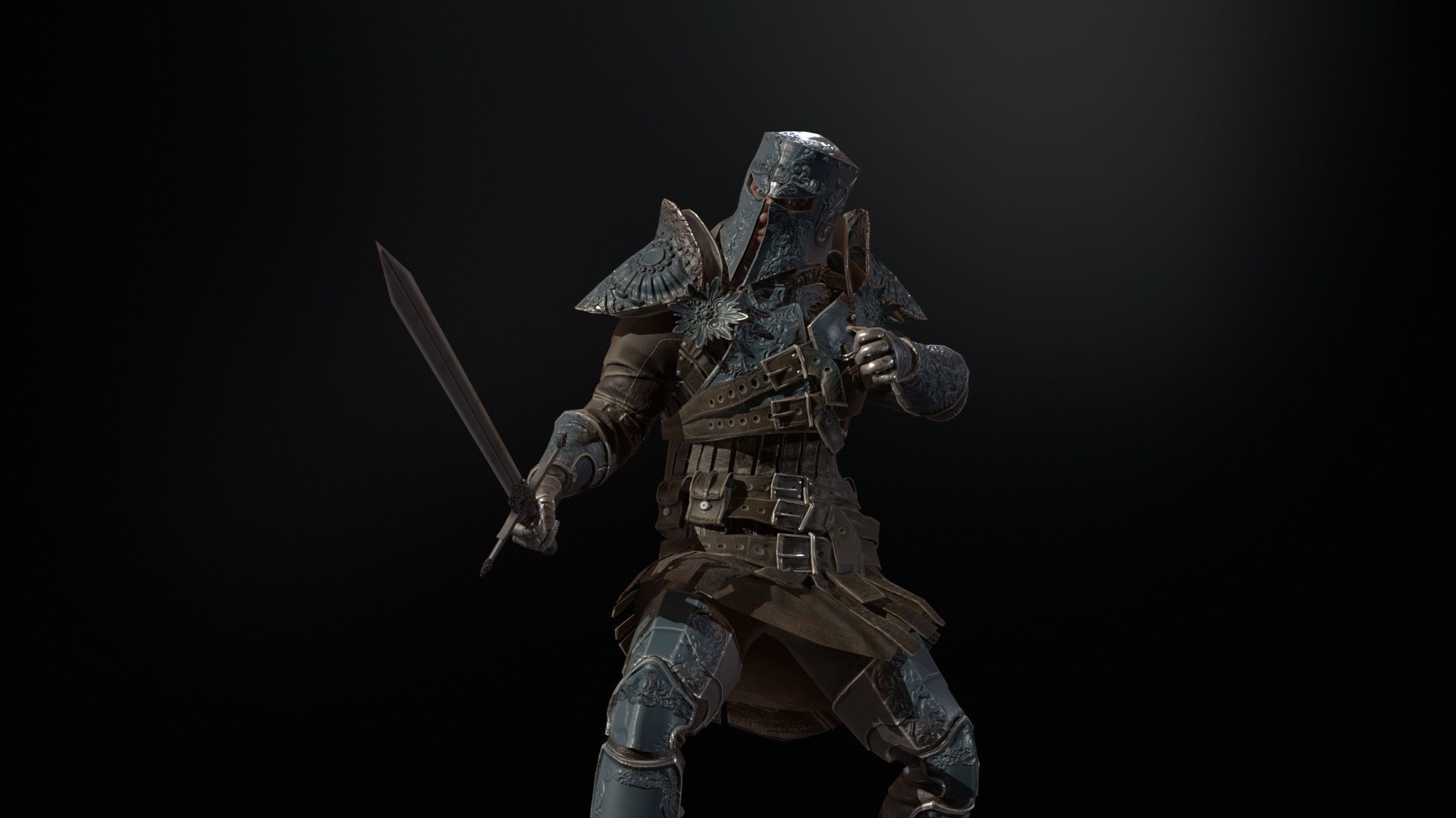 NPC Knight 8 Low-poly 3D model_24