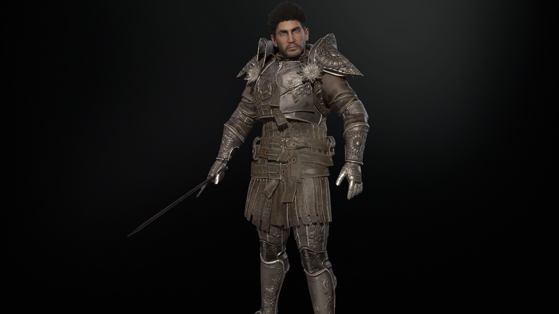 NPC Knight 8 Low-poly 3D model_31