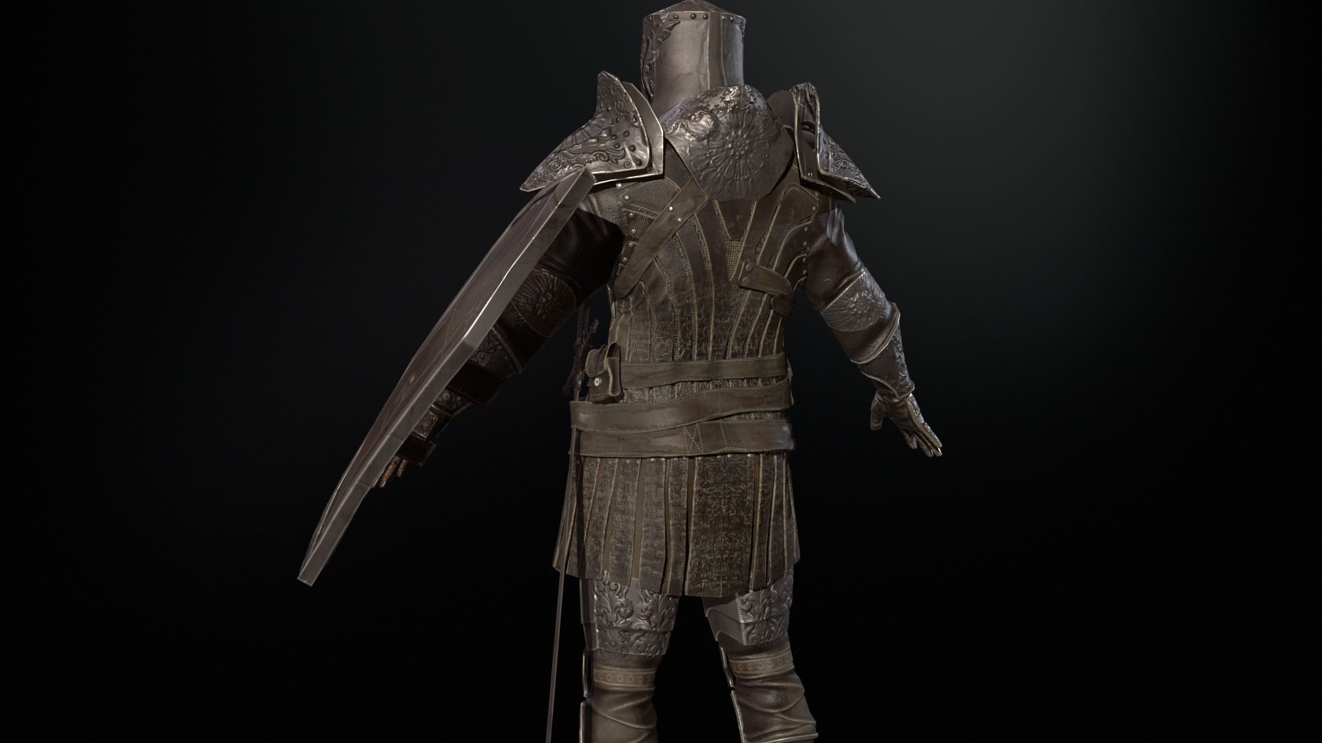 NPC Knight 8 Low-poly 3D model_8