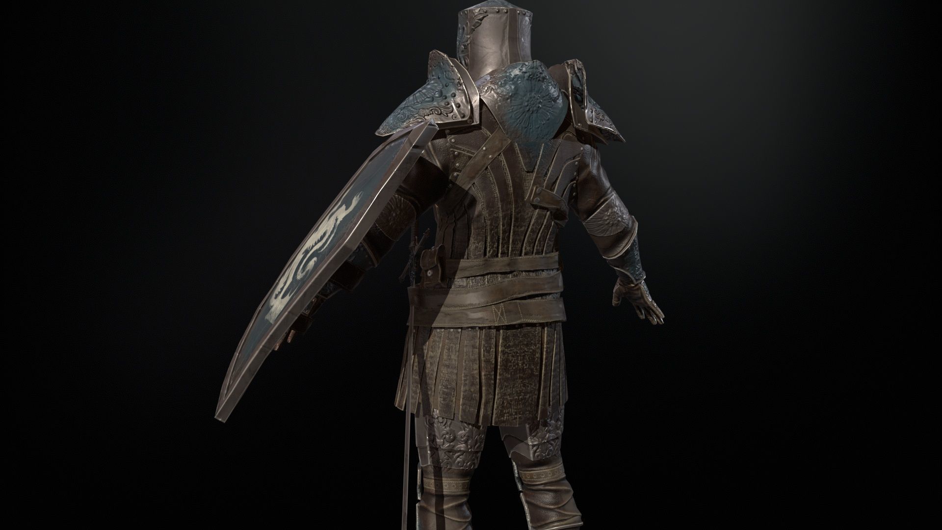 NPC Knight 8 Low-poly 3D model_13