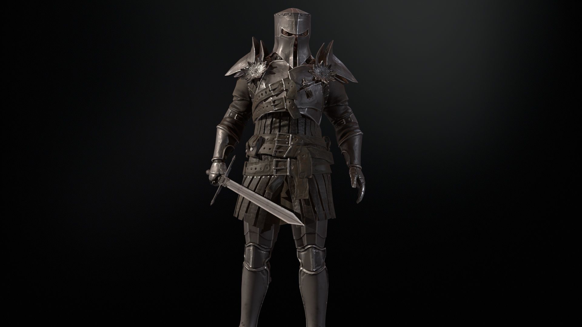 NPC Knight 8 Low-poly 3D model_19