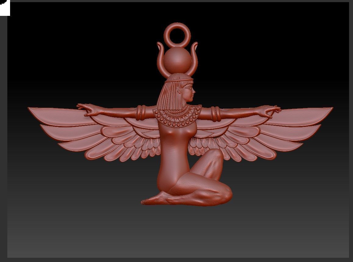 Isis necklace 3D print model_3