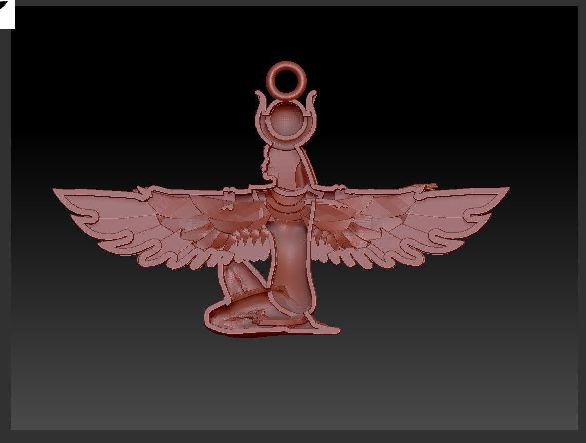 Isis necklace 3D print model_4