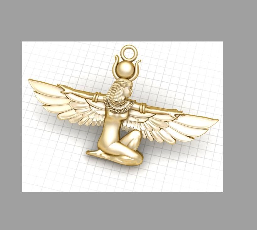 Isis necklace 3D print model_1