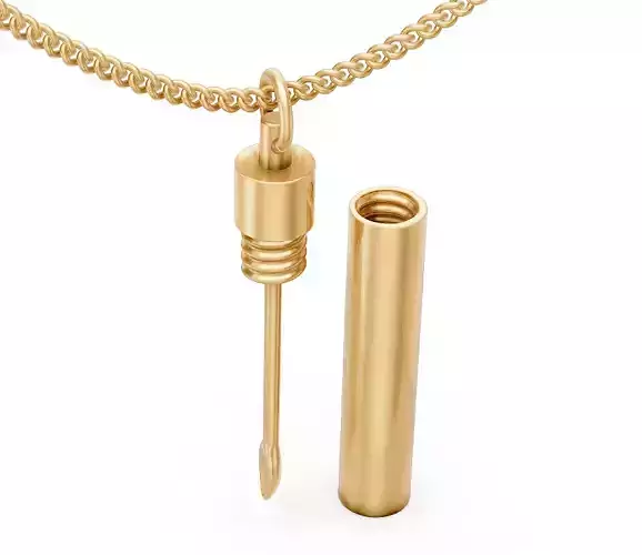 Capsule pendant printable 3d model 3d model jewelry printable 3D print model