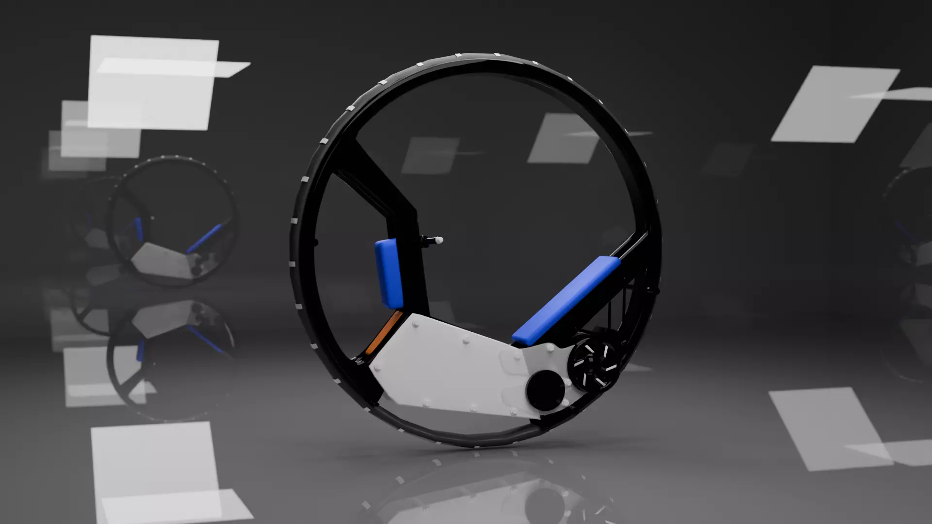 Monowheel 3D Model Low-poly 3D model