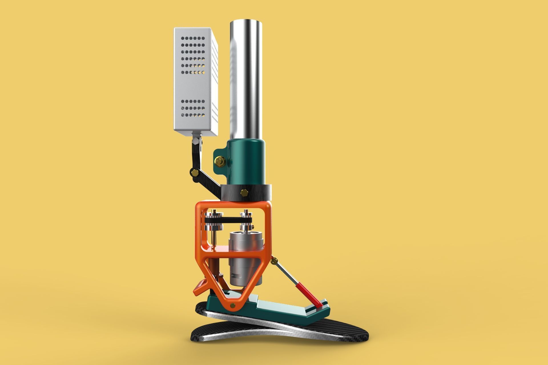 POWERED ANKLE-KNEE PROSTHESIS ROBOTIC MECHANICAL LEG PROSTHETIC 3D model_9