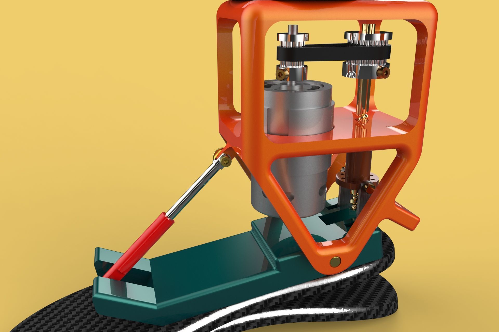 POWERED ANKLE-KNEE PROSTHESIS ROBOTIC MECHANICAL LEG PROSTHETIC 3D model_3