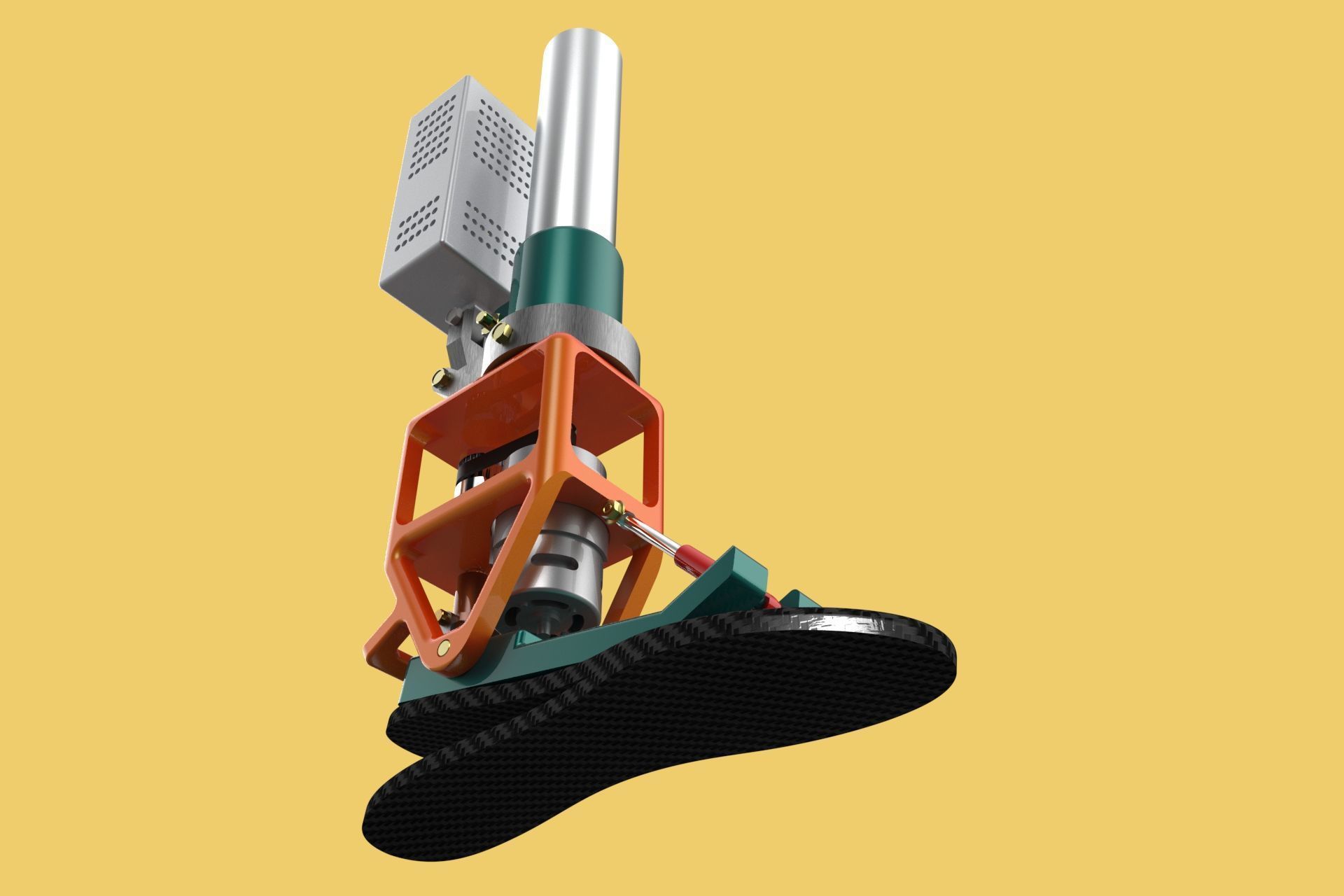 POWERED ANKLE-KNEE PROSTHESIS ROBOTIC MECHANICAL LEG PROSTHETIC 3D model_1