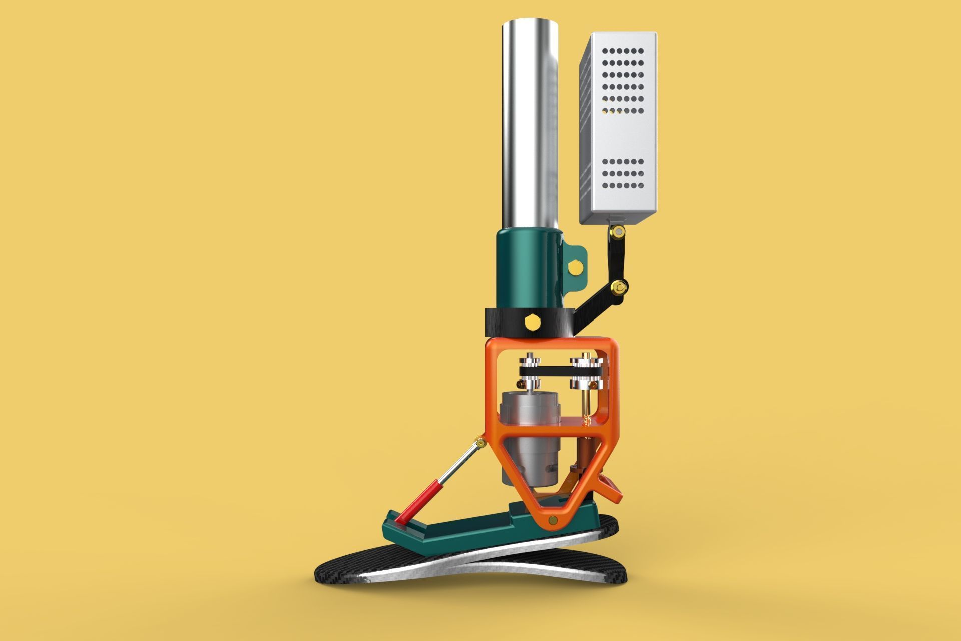 POWERED ANKLE-KNEE PROSTHESIS ROBOTIC MECHANICAL LEG PROSTHETIC 3D model_8