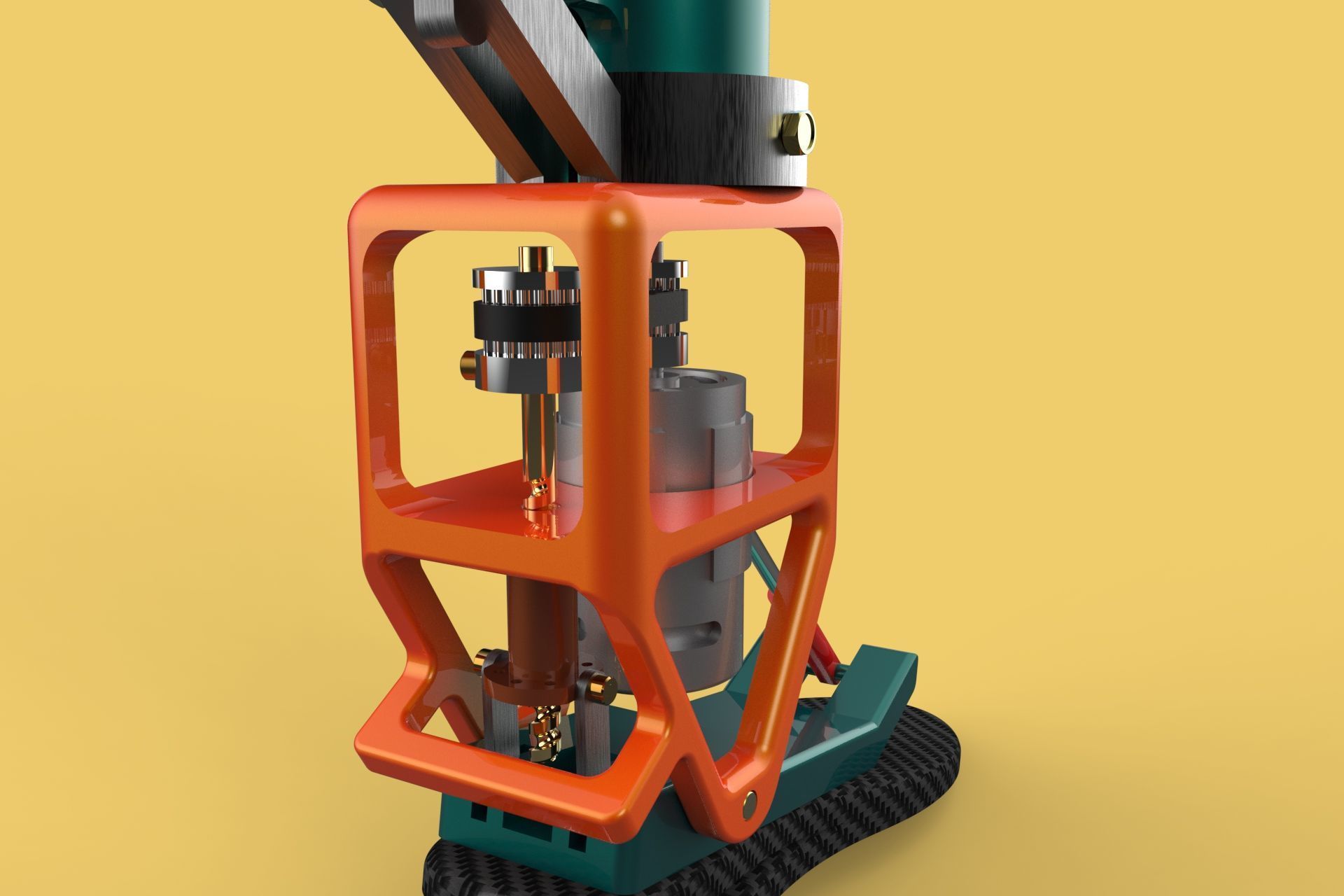 POWERED ANKLE-KNEE PROSTHESIS ROBOTIC MECHANICAL LEG PROSTHETIC 3D model_2