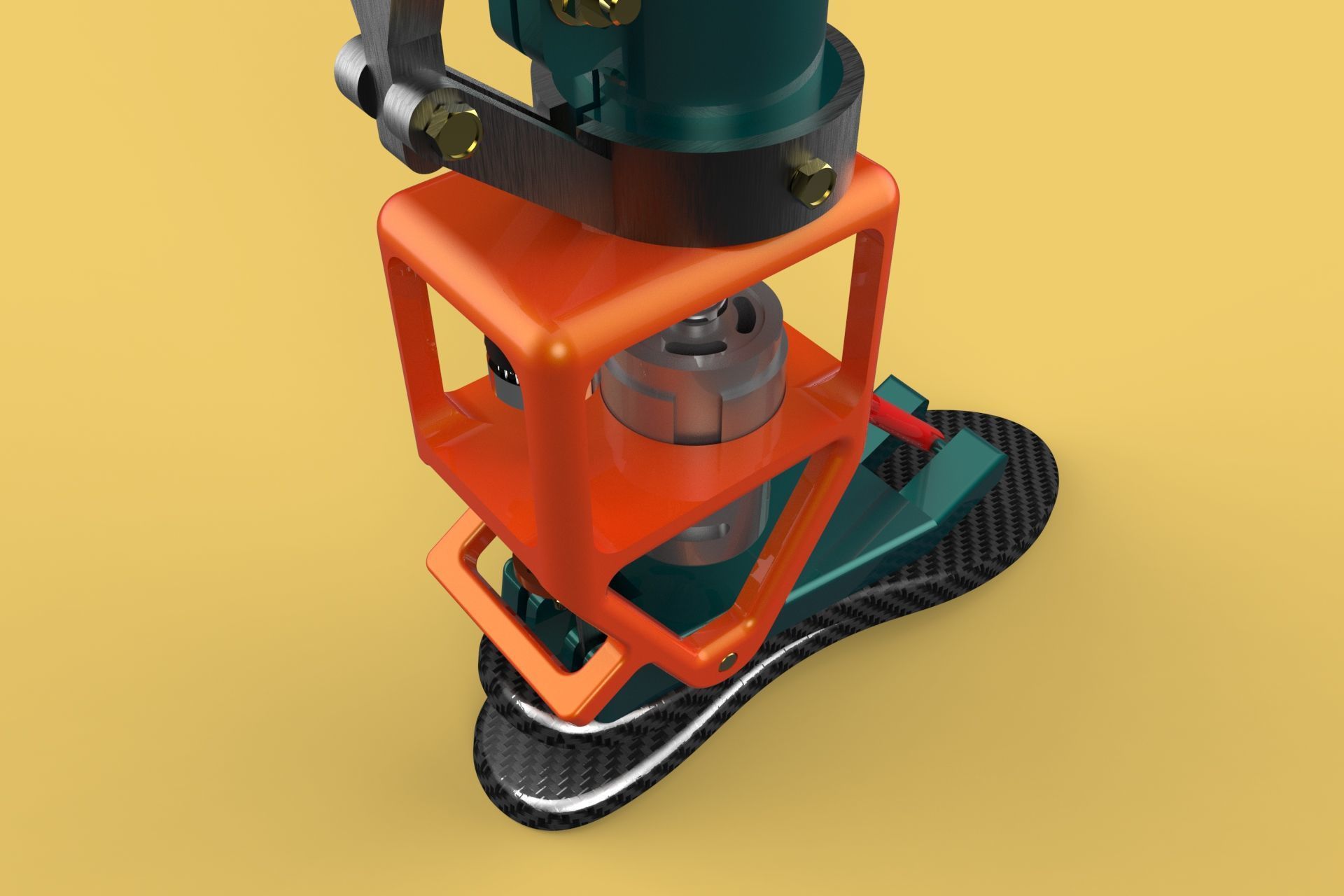 POWERED ANKLE-KNEE PROSTHESIS ROBOTIC MECHANICAL LEG PROSTHETIC 3D model_4