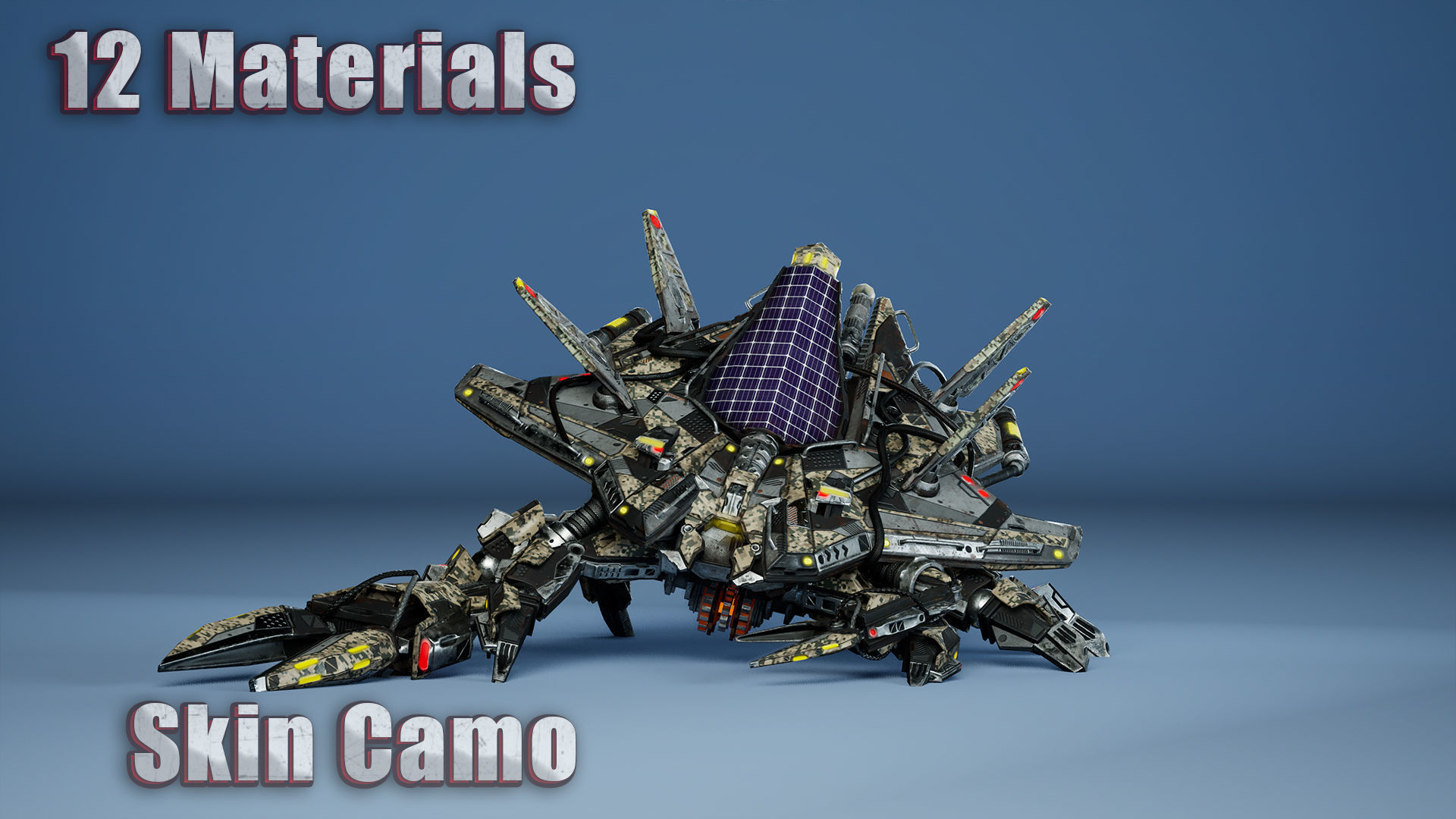 Sci-Fi Crab Low-poly 3D model_17