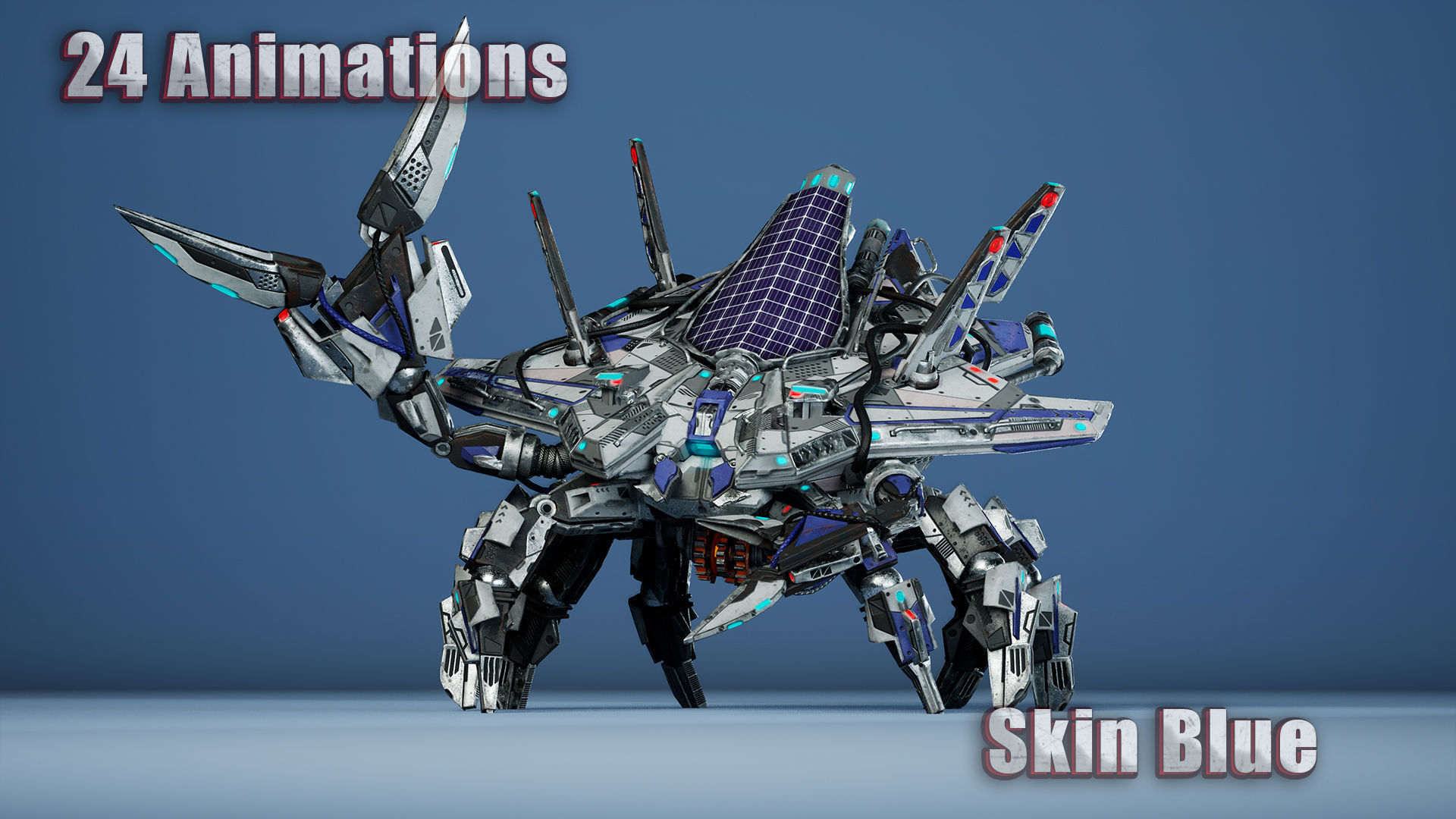 Sci-Fi Crab Low-poly 3D model_15