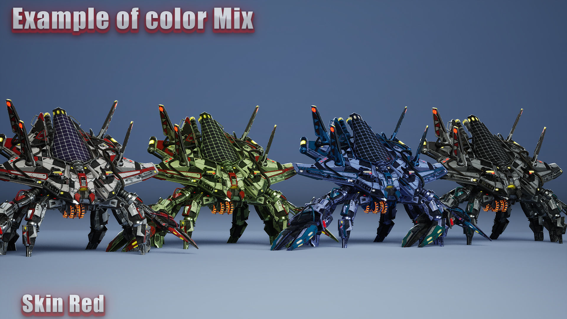 Sci-Fi Crab Low-poly 3D model_13