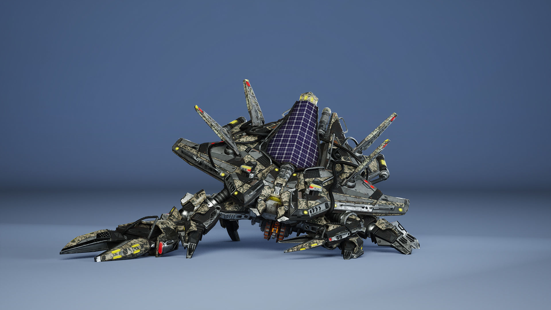 Sci-Fi Crab Low-poly 3D model_4