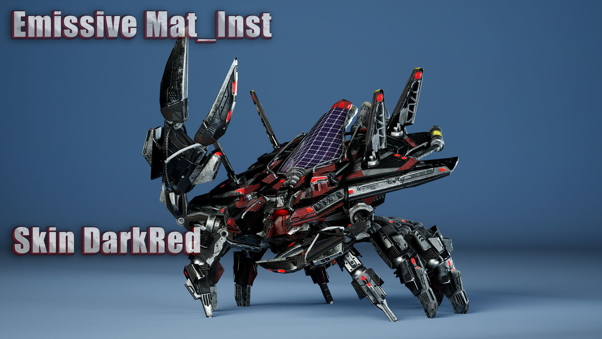 Sci-Fi Crab Low-poly 3D model_16