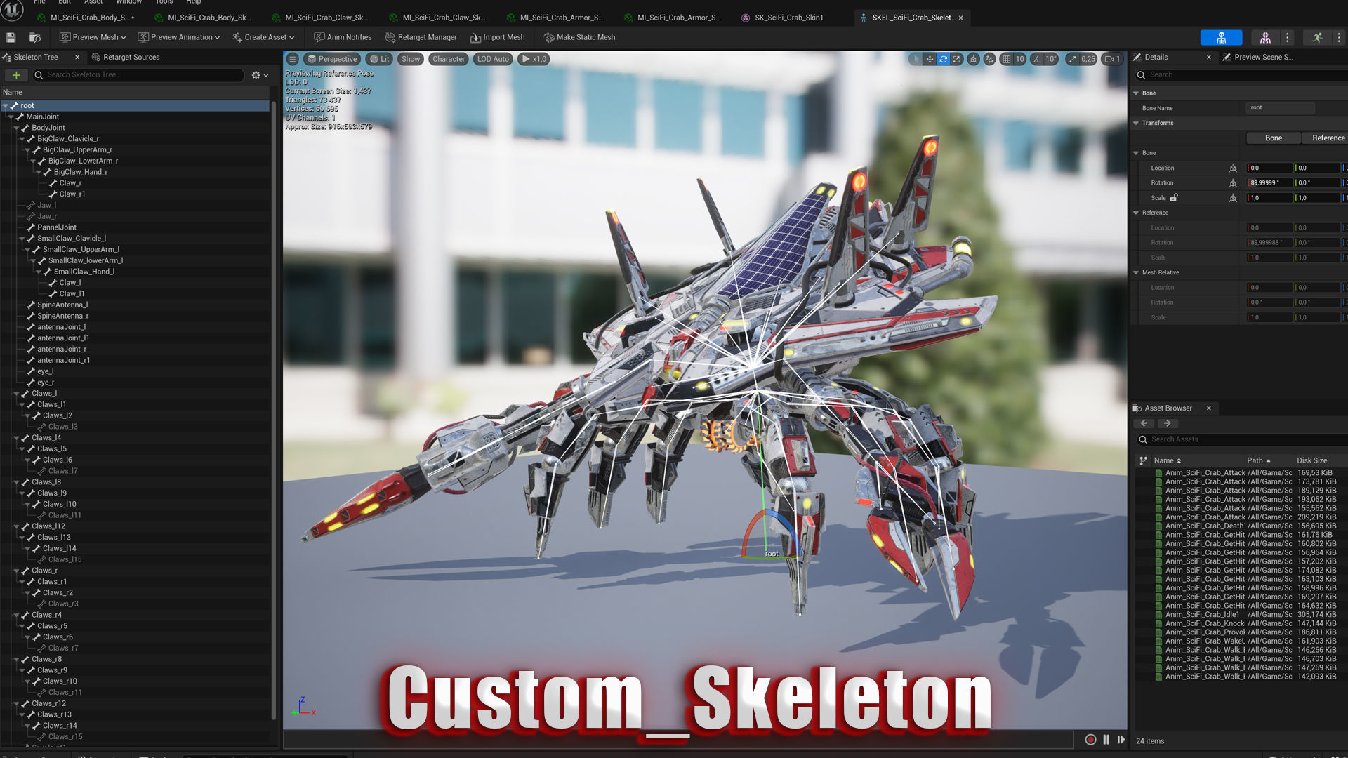 Sci-Fi Crab Low-poly 3D model_20