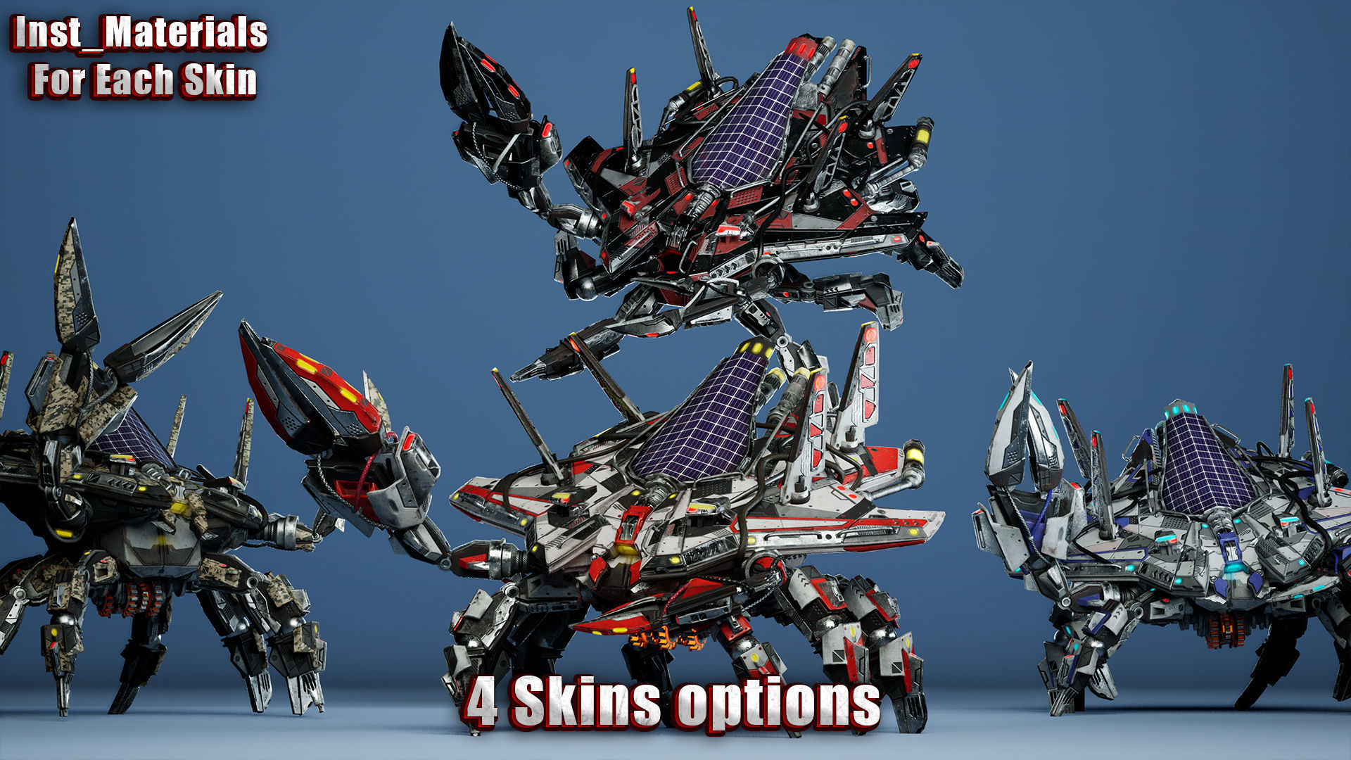 Sci-Fi Crab Low-poly 3D model_19