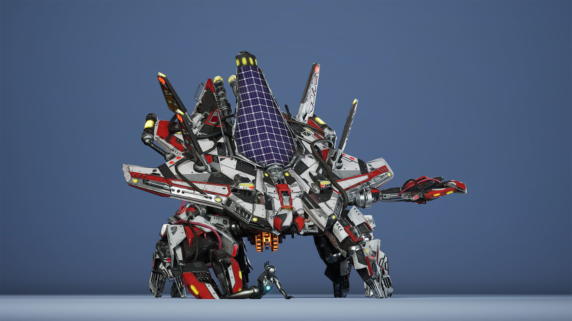 Sci-Fi Crab Low-poly 3D model_2