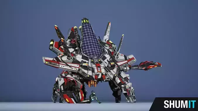Sci-Fi Crab Low-poly 3D model