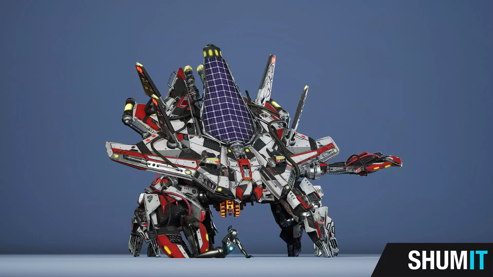 Sci-Fi Crab Low-poly 3D model_0