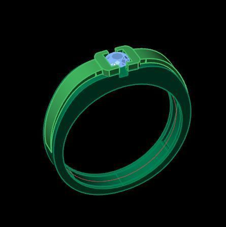 men ring 3D print model_12