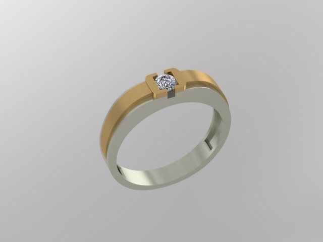 men ring 3D print model_10