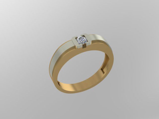 men ring 3D print model_9
