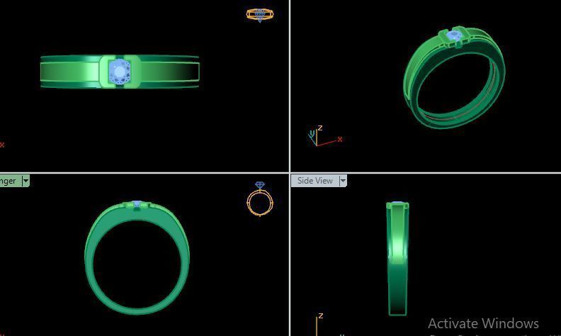 men ring 3D print model_16