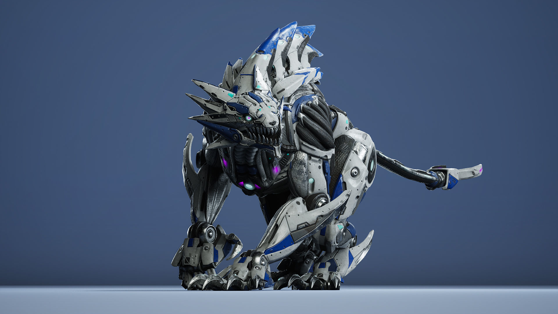 Sci-Fi HellCat Low-poly 3D model_12