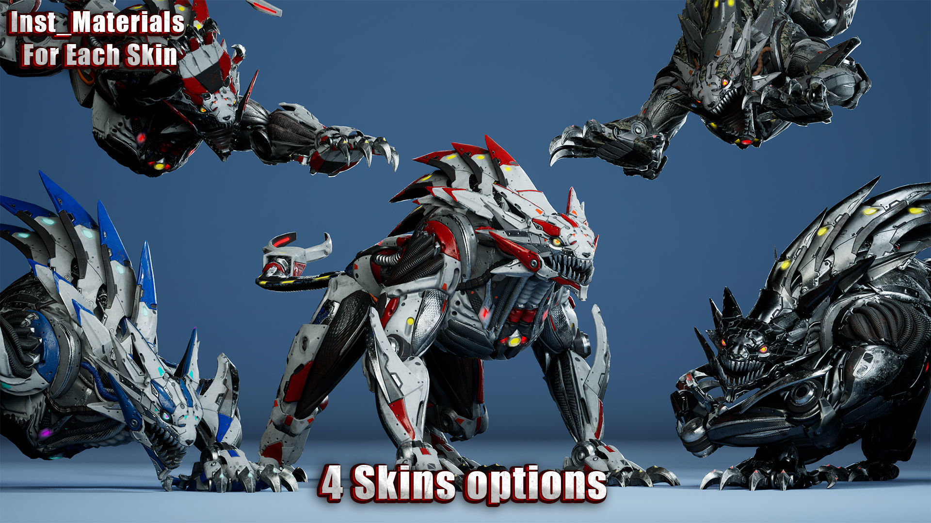 Sci-Fi HellCat Low-poly 3D model_19