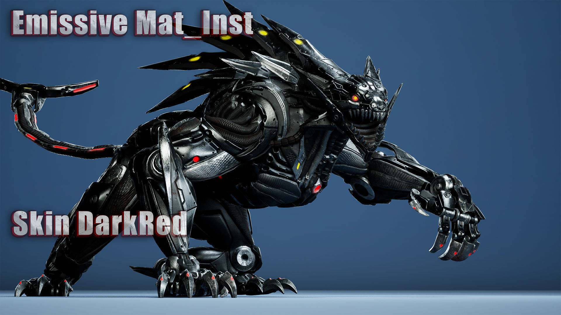 Sci-Fi HellCat Low-poly 3D model_16