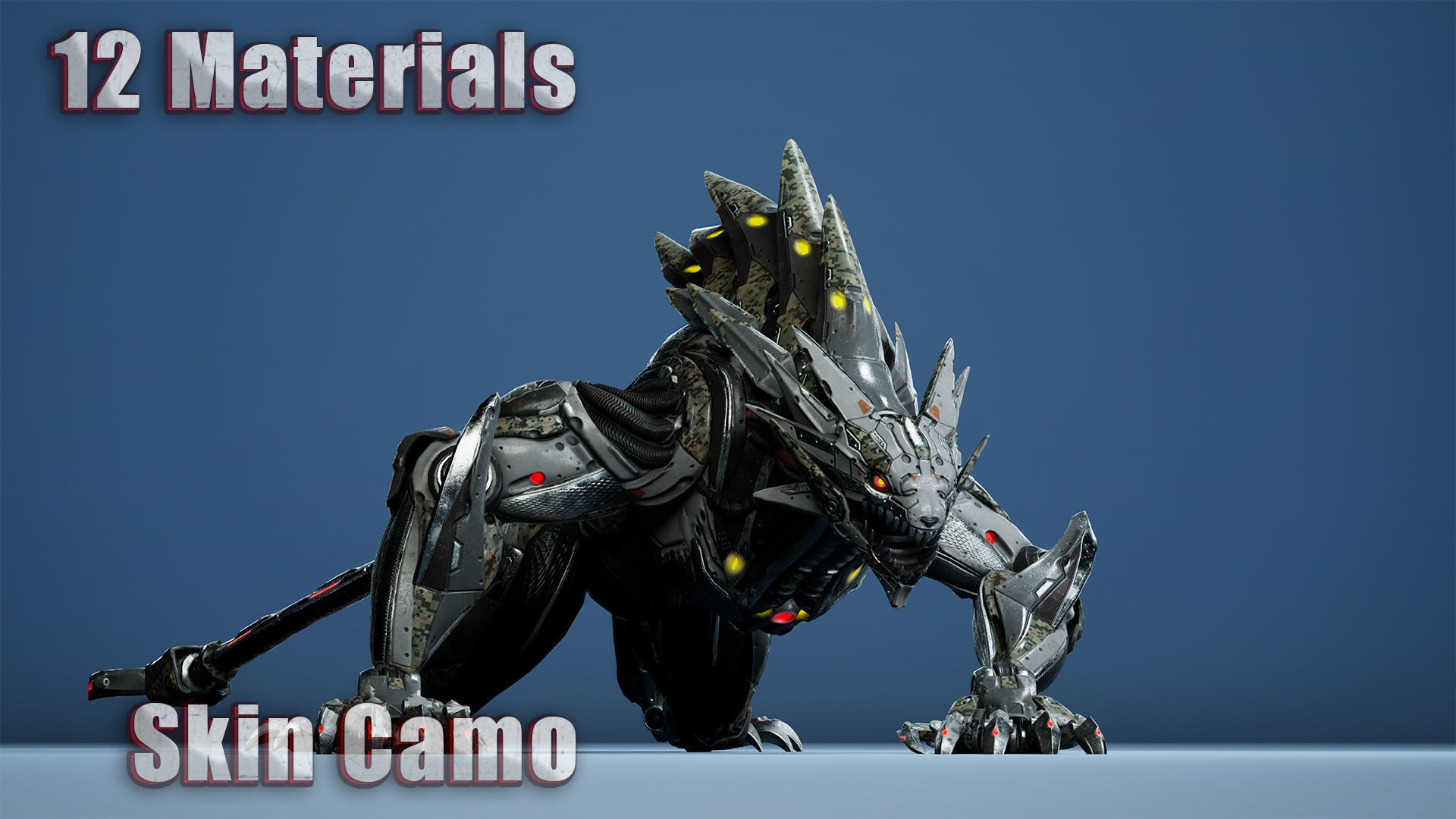 Sci-Fi HellCat Low-poly 3D model_17