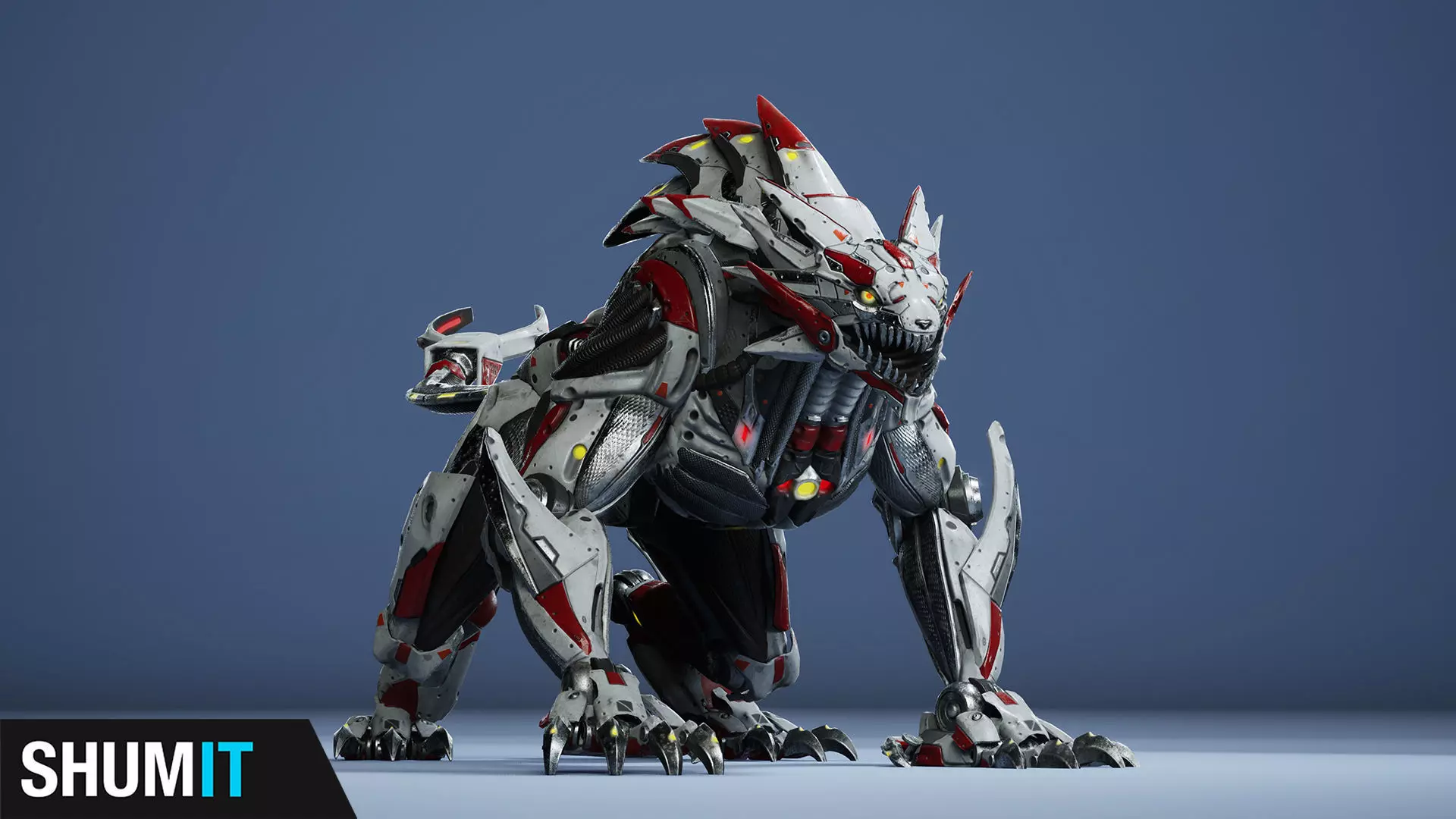 Sci-Fi HellCat Low-poly 3D model_0